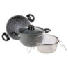 Set di 4 Confezioni 4 Friggi Vapo Ø22 cm Grigio Marmorizzato