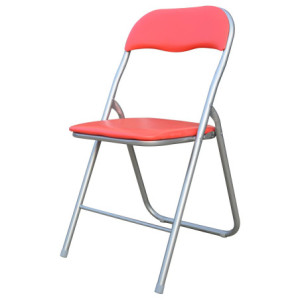 Set di 6 Sedie Pieghevoli Monocolore Rosso 44x45x79 cm Metallo