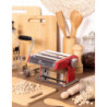 Set di 6 Macchine per Pasta Inserti ABS Rossi 22x19x14 cm Acciaio