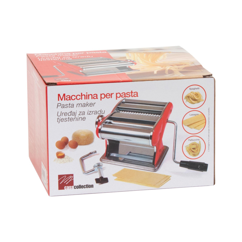 Set di 6 Macchine per Pasta Inserti ABS Rossi 22x19x14 cm Acciaio