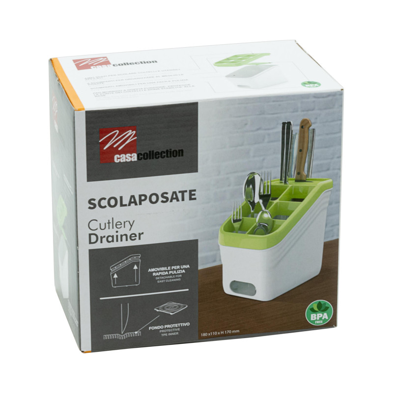 Set di 6 Scolaposate 6 Scomparti 18x11 cm ABS Pratici