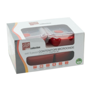 Zoom Set di 6 confezioni 3 Pezzi Microonde (2x)600 Ml - 1,3 Lt
