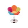 Set di 2 Sgabelli Bar Flowers Tessuto Multicolor 64x50x85 cm