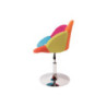 Set di 2 Sgabelli Bar Flowers Tessuto Multicolor 64x50x85 cm