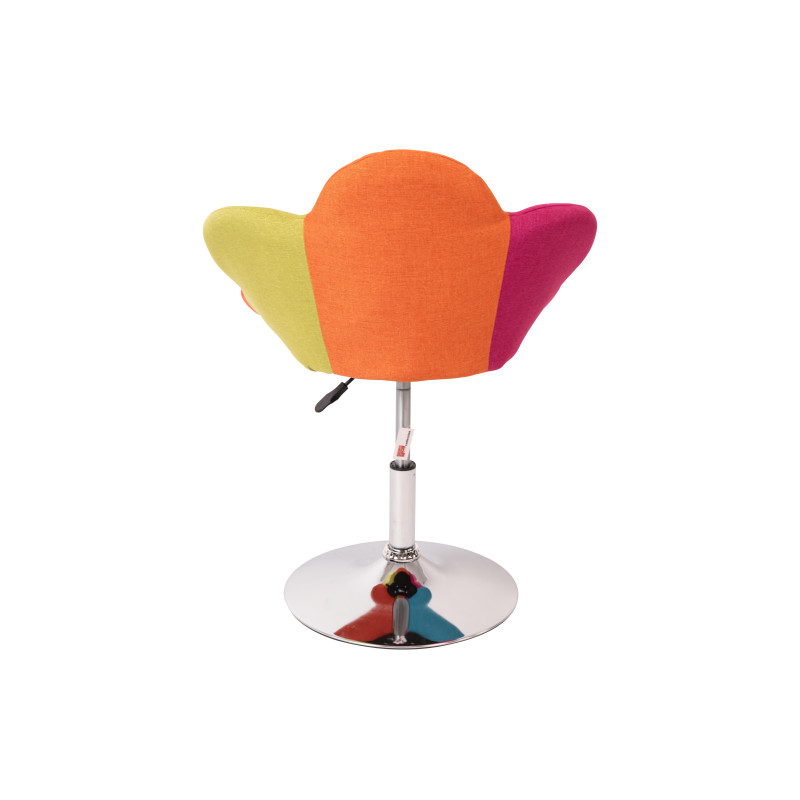 Set di 2 Sgabelli Bar Flowers Tessuto Multicolor 64x50x85 cm