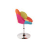 Set di 2 Sgabelli Bar Flowers Tessuto Multicolor 64x50x85 cm