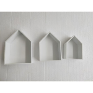 Zoom Set di 4 confezioni 3 Mensole Casetta 26,5x10x35 Bianco
