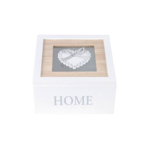 Set di 4 Scatole Portatutto Quadrata Faith 23x17x8 cm Design