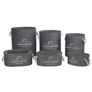 Set di 2 Confezioni 6 Portatutto Storage Limited Edition Grigio Scuro