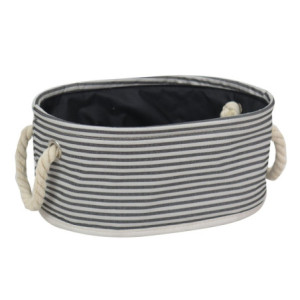 Set di 2 Cesti Stripes M 36x26x16 cm Contenitori Multiuso