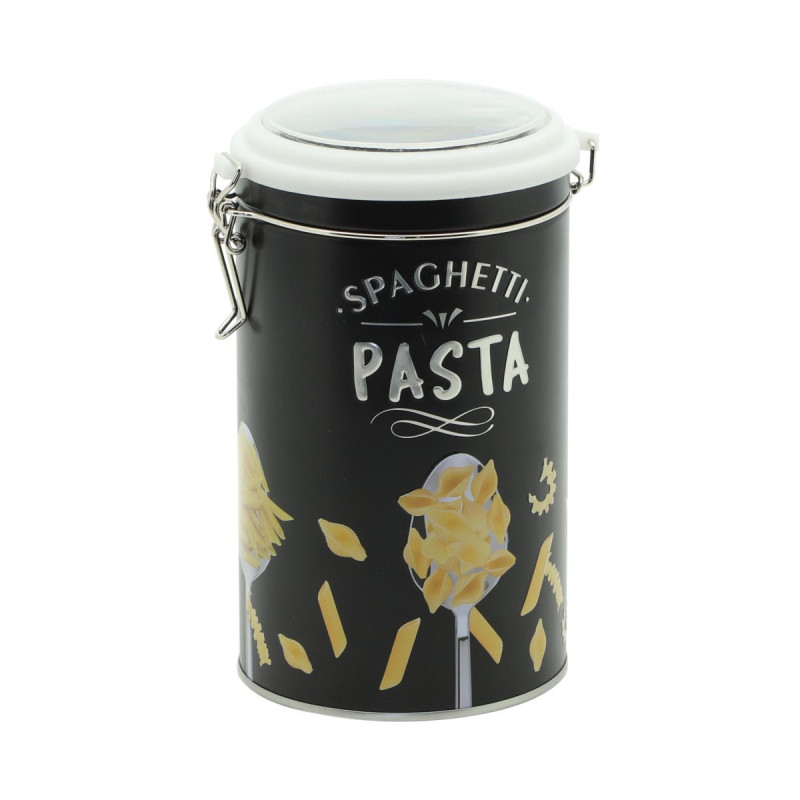Set di 6 Scatole Latta Tonde Decorazione Pasta 11x11x19 cm