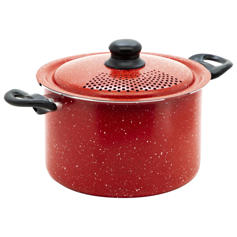 Set di 4 Cuoci Scola Dasy 24 cm Alluminio Antiaderente Rosso