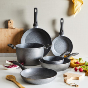 Zoom Set di 6 Padelle Silver Rock 24 Cm