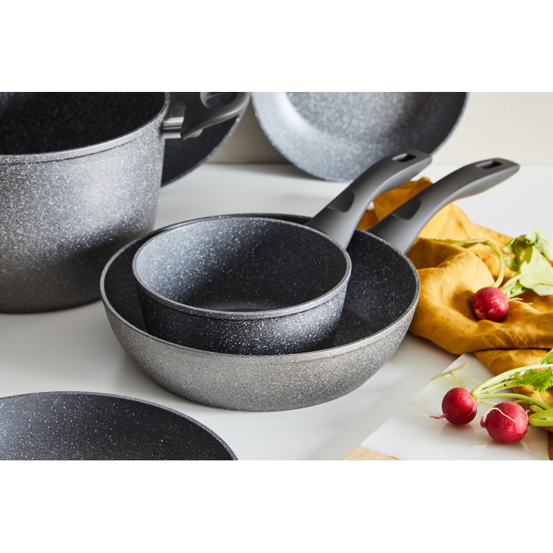 Set 6 casseruole 1 manico Silver Rock 16cm antiaderenti cucina
