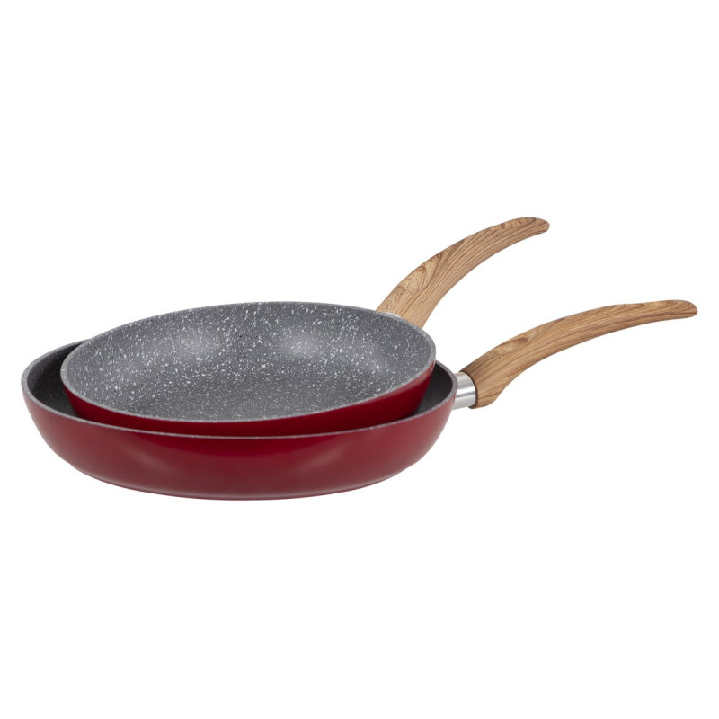 Set 4 confezioni 2 padelle Ortles 20-28cm alluminio forgiato cucina