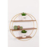 Set 6 Mensole portaoggetti pieghevoli tonde oro 42x10x42cm moderne