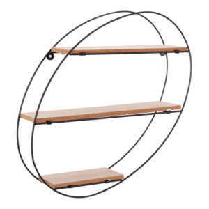 Set 6 Mensole portaoggetti pieghevoli ovali nere 34,5x10x38cm moderne
