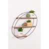 Set 6 Mensole portaoggetti pieghevoli ovali nere 34,5x10x38cm moderne