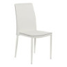Set 6 Sedie imbottite Nathalie bianche 41x44x90cm moderne eleganti