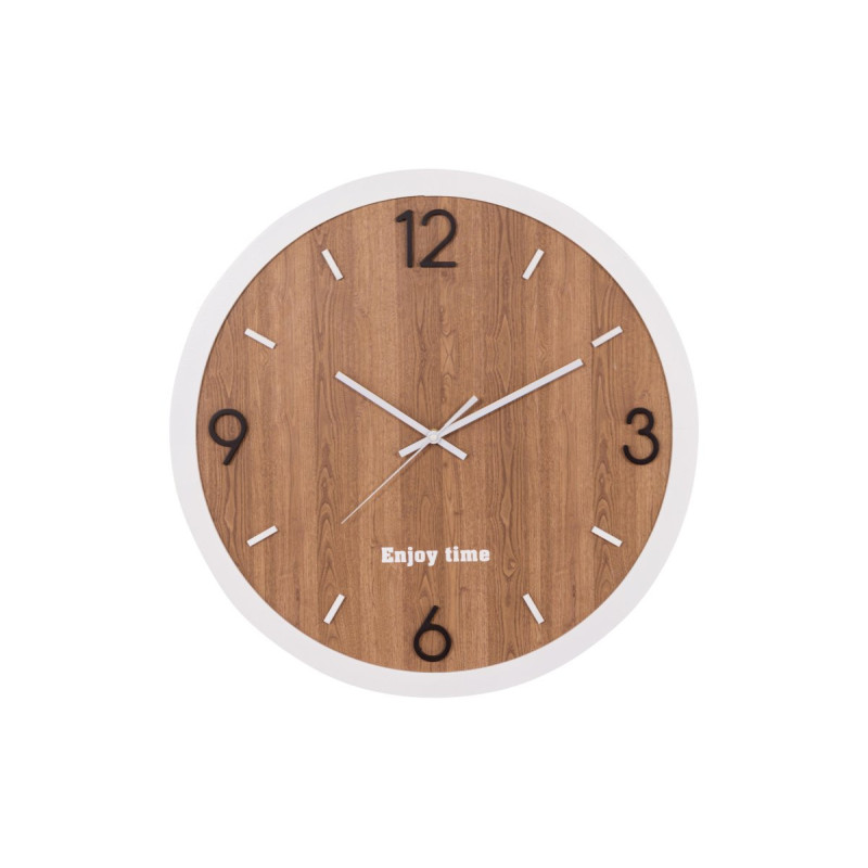 Set 4 Orologi da parete MDF Byske Ø50cm bianco naturale design
