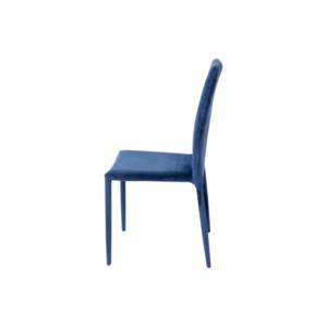 Zoom Set di 6 Sedie Connie Velluto Blu 41x44x90