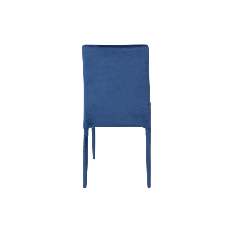 Set 6 Sedie imbottite Connie velluto blu 41x44x90cm moderne eleganti