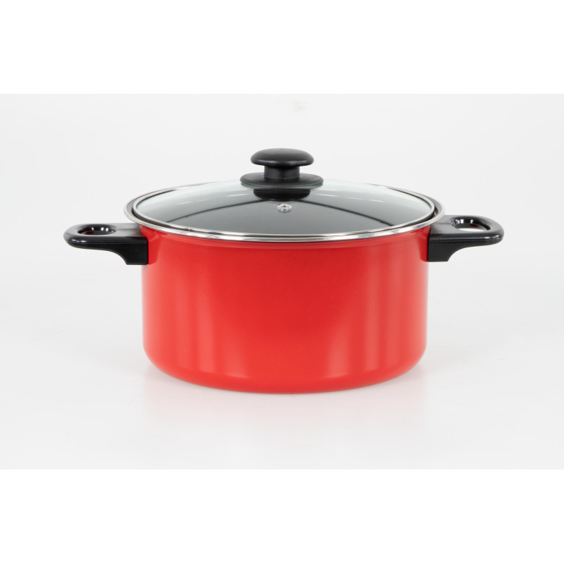 Set 4 Batterie 5 pezzi Zenith Red acciaio carbonio cucina moderna