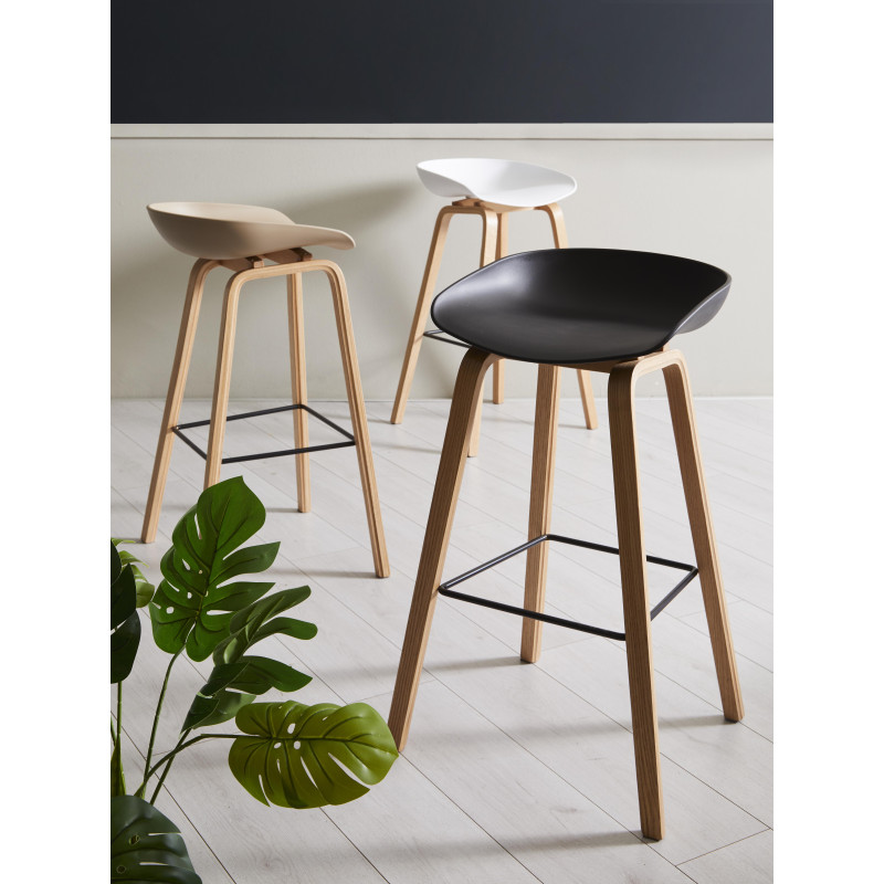 Set 6 Sgabelli Lelia neri 40x52x75cm moderni e versatili cucina