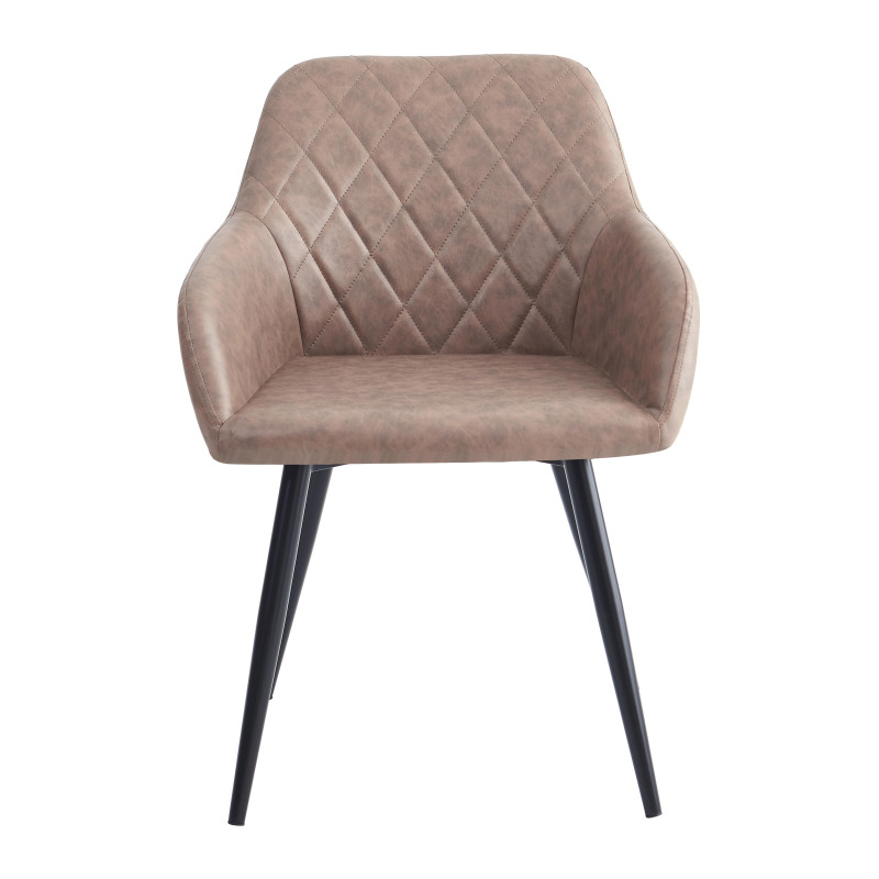 Set di 4 Poltroncine Marriot Marrone 61x57,5x79 - Sedute Design