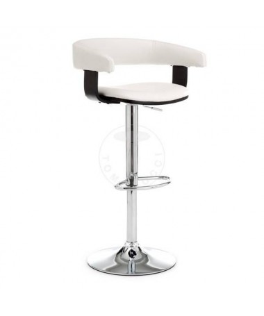 Sgabello in pelle ecologica Casting White - set da 2 bianco