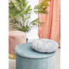 Set 2 Pouf contenitore pieghevoli Olimpia velluto turchese 56x34