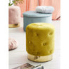 Set 2 Pouf Anastasia velluto trapuntato base oro rosa 35x42cm