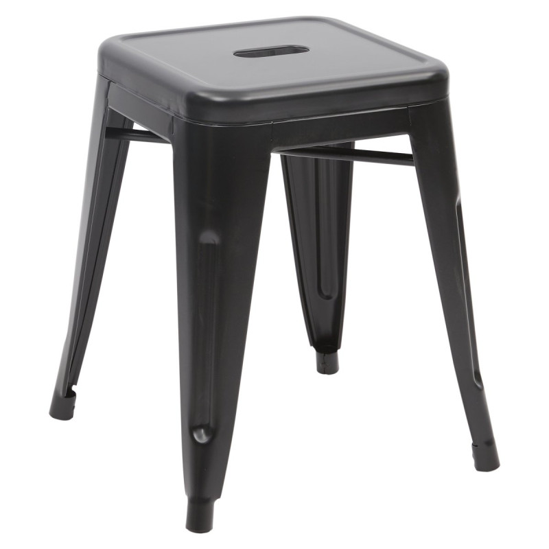 Set 4 Sgabelli Bar Victoria Small 38x38x45,5cm neri moderni