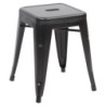 Set 4 Sgabelli Bar Victoria Small 38x38x45,5cm neri moderni