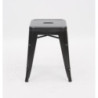 Set 4 Sgabelli Bar Victoria Small 38x38x45,5cm neri moderni