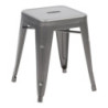 Set 4 Sgabelli Bar Victoria Small 38x38x45,5cm silver moderni