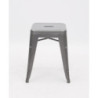 Set 4 Sgabelli Bar Victoria Small 38x38x45,5cm silver moderni