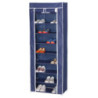 Set 4 Scarpiere armadio TNT 9 ripiani 61x30x160cm blu salvaspazio