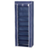 Set 4 Scarpiere armadio TNT 9 ripiani 61x30x160cm blu salvaspazio