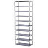 Set 4 Scarpiere armadio TNT 9 ripiani 61x30x160cm blu salvaspazio