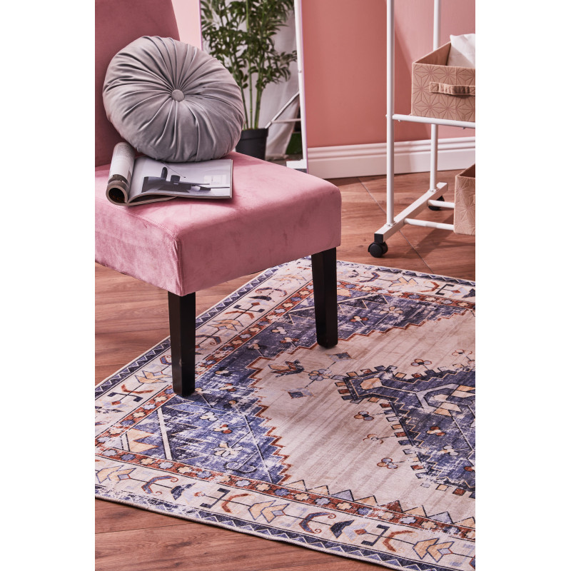 Set di 2 Tappeti Karim 140x200 cm Multicolor in Poliestere