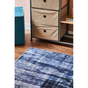 Zoom Set di 2 Tappeti In Poliestere Nowell 140x200 Cm Blu