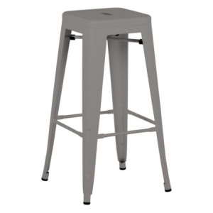 Set 5 Sgabelli Bar Elisabeth silver 42x42x76cm design moderno