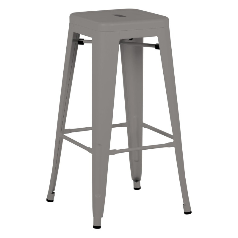 Set 5 Sgabelli Bar Elisabeth silver 42x42x76cm design moderno