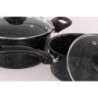Set 4 Batterie 6pz Black Iron in Carbon Steel cucina professionale