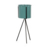 Portavaso Metallo Olivia D11 H29 Verde/Nero C | Levante Shop