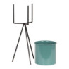 Portavaso Metallo Olivia D11 H29 Verde/Nero C | Levante Shop