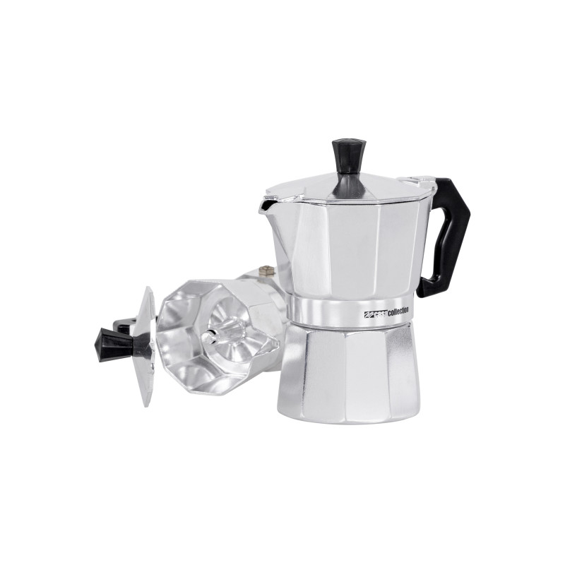 Set di 6 confezioni Caffettiera Trilly 3tz+1tz moka alluminio