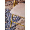 Set di 6 Sedie Pieghevoli Cynthia velluto tortora struttura oro
