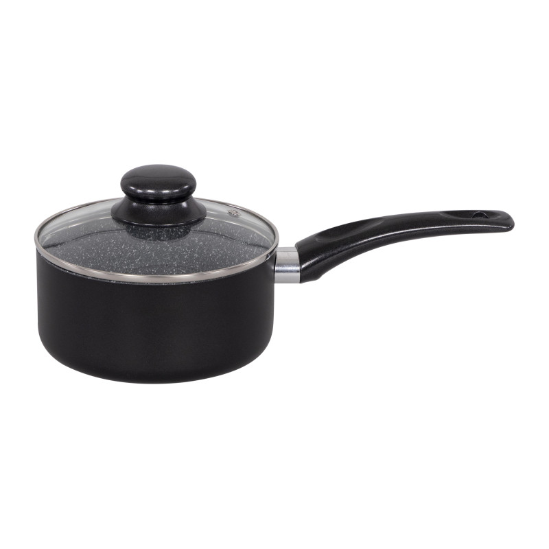 Set di 2 Batterie 7pz Gaia alluminio fondo induzione effetto marmo